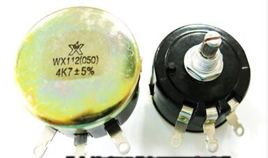 WX112 WX050 5W Watt 6mm potenciómetro de bobinado de alambre giratorio de eje redondo 1K 2K2 4K7 10K 22k 47k