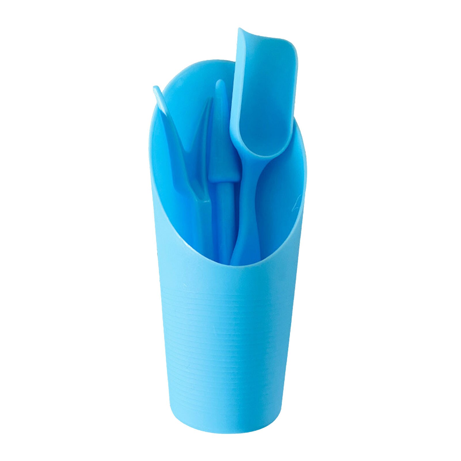 4pcs Plastic DIY Tool Seedling Drilling Device Fertilizer Transplanting Mini Sowing Garden Planter Kit Home Succulent Planting: Blue