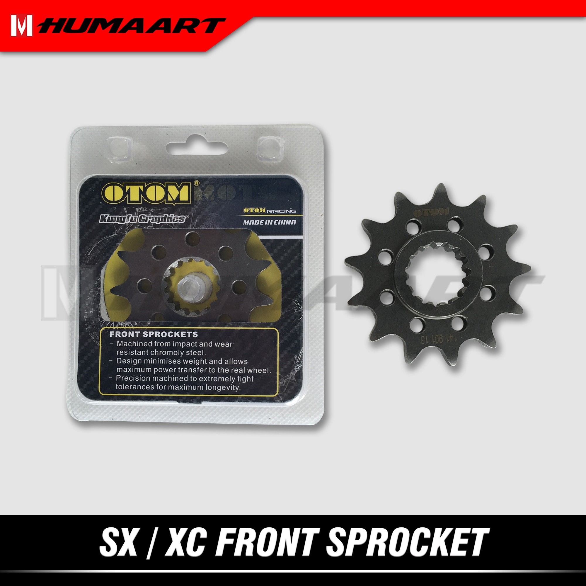 HUMAART Motorrad Ritzel einstellen 13 T Stahl für KTM SX EXC XC XCW SX-F XC-W XCW Schmutz Fahrräder Moto-Cross enduro passen Kette 520