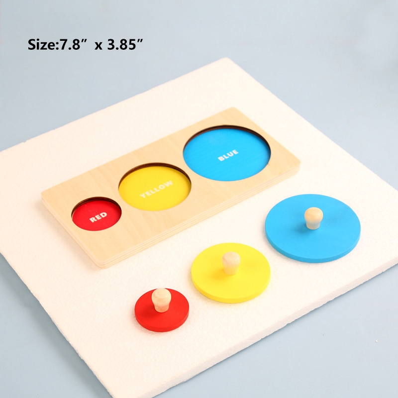 Wooden Montessori Geometric Puzzle Peg Board,Early Education Sensorial Toy for Toddlers Shape And Color Sorting Toys For Baby: green