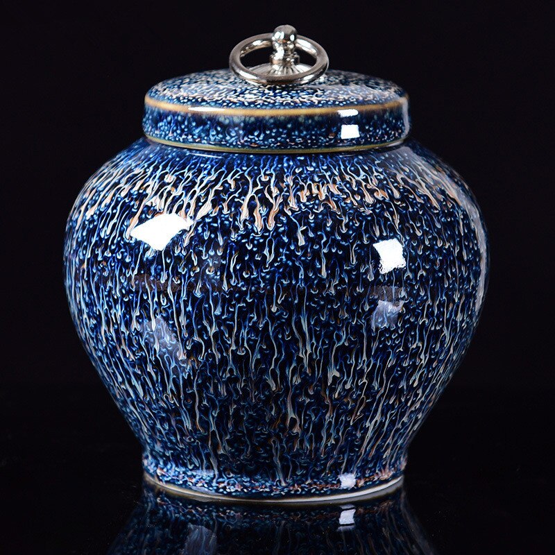 Urna per ceneri in ceramica fatta a mano Urna artistica per la