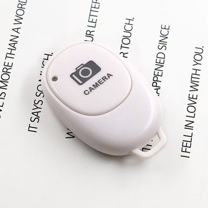 Mini Bluetooth-compatible Remote Control Button Wireless Controller Self-Timer Camera Stick Shutter Release Phone Selfie: white