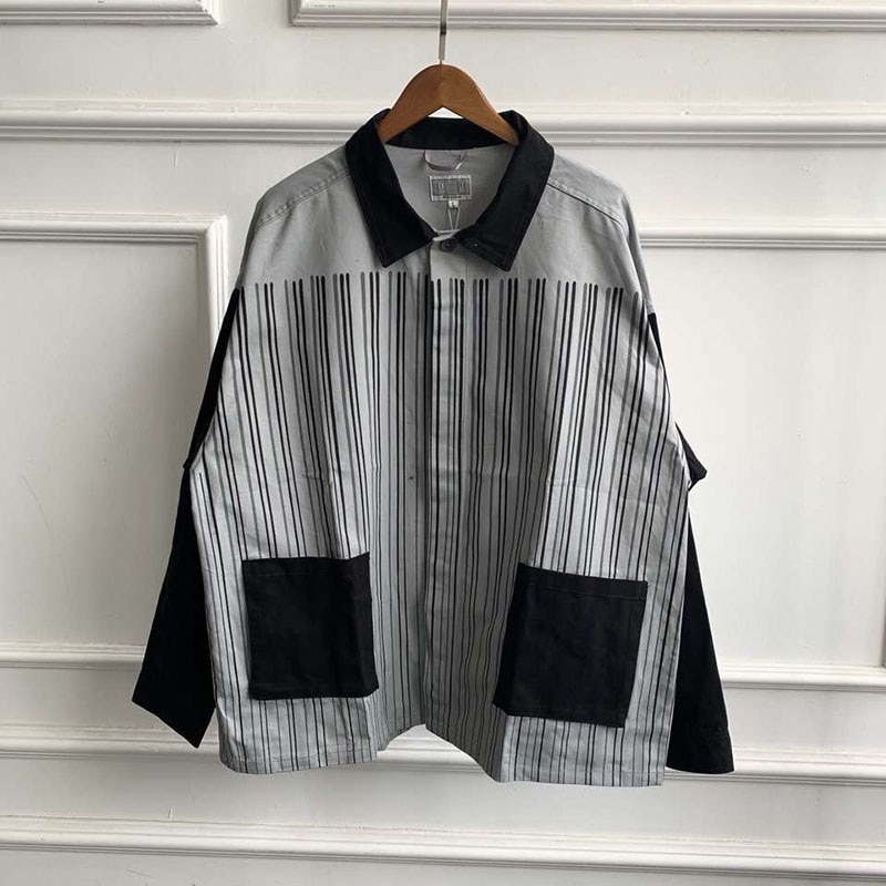 Streetwear hip hop ce cav empt stribede skjorter afslappet forår sommer cavempt langærmede skjorter