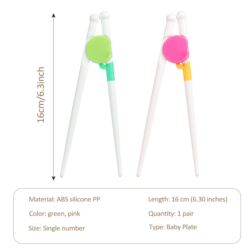Palillos chinos para niños, palillos de aprendizaje, palillos de entrenamiento reutilizables, accesorios de vajilla de cocina, 1 par