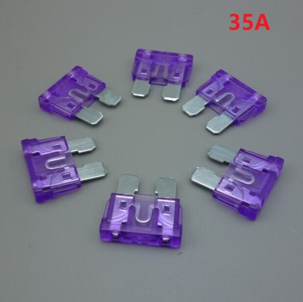 Shhworldsea medium bil blad sikringer sortiment standard sikring 1a 2a 3a 5a 7.5a 10a 15a 20a 25a 30a 35a 40a bil bil lastebil: 35a-20 stk