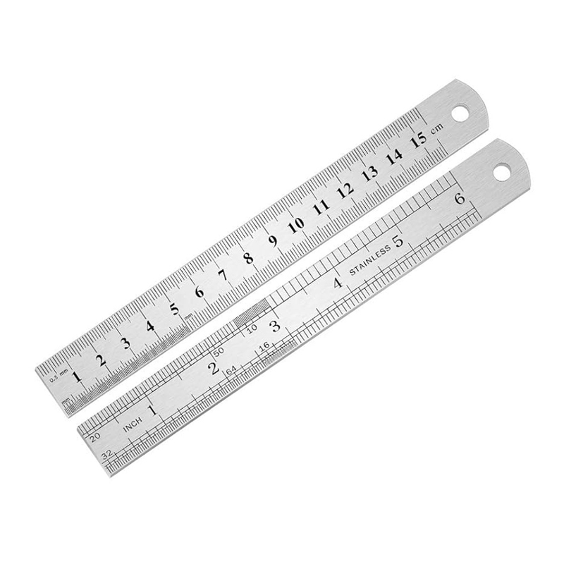 Stalen liniaal Roestvrijstalen liniaal 6 in-20 inch liniaal Stalen liniaal Stalen liniaal 40 cm IJzeren liniaal Stijve liniaal: YELLOW