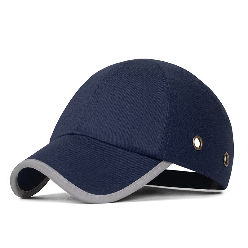Brand Bump Cap Work Safety Protective Helmet Hard Baseball Hat Style For Factory Shop Carrying Head Protection: Deep Blue Reflective