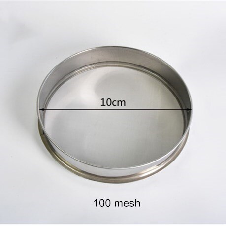 Pottery Art Stainless Steel Glaze Filter Sieving Screen Ceramic Glaze Slurry Sieve Mesh Pigment Mud Filter Polymer Clay Tools: 10cm 100mesh