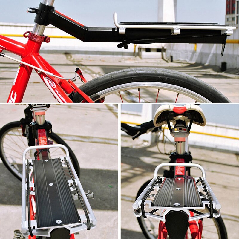 Fiets Bagagedrager 30Kg Mountainbike Cargo Rack Mtb Achter Plank Fietsen Zadelpen Bag Holder Stand