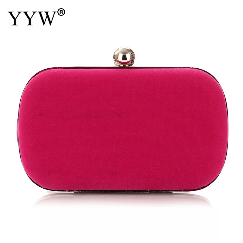 Sac de soirée femme pochette sac à main avec chaîne détachable rouge mariage Cocktail fête velours embrayages bal mariage épaule: rose