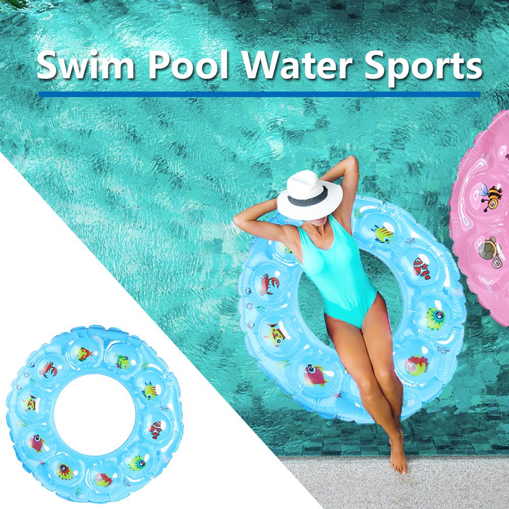 55/65/75cm Diameter Cartoon Pattern Air Inflatable Float Raft Circles PVC Swimming Rings Water Sports Products