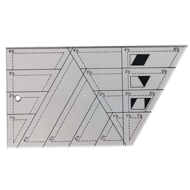 Patchwork Ruler 1 Pcs Acrylic Material Multifunction Quilting Ruler Shaped Like A Trapezoid Good Sewing Tool