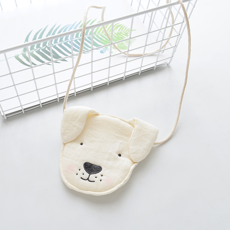 M264 Cartoon Mooie Kind Zak Zoete Leuke Hond Katoen Kleine Messenger Luiertas