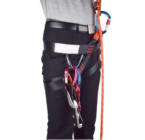 Harnais d'escalade demi-corps pour adulte, rappel extérieur, siège de sécurité, ceinture de poitrine, camping, randonnée