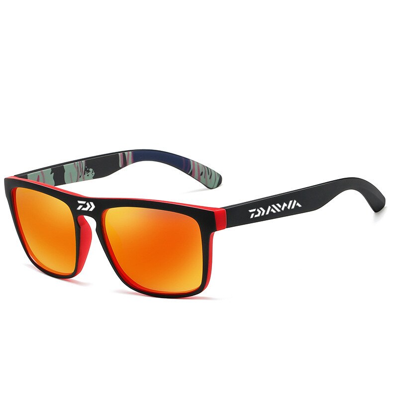 Daiwa mænds anti-uv fiskeri solbriller udendørs polariserede cykelsolbriller retro sports solbriller 731#: Fotofarve 07