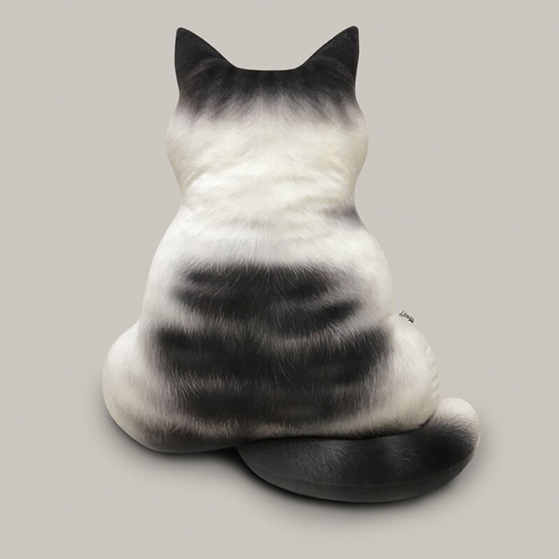 Strip Cat Shape Plush Cushions Pillow Back Shadow Comfortable Cushion Cat Shape Filled Animal Cushion Kids Cute Pillow Toys: Cow / 51cm