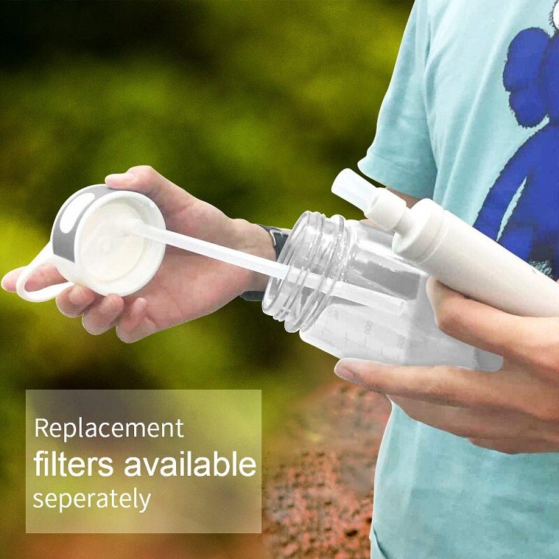 Flaske joy vandflaske med filter , 27oz vandflaske med udskifteligt 2- trins filter bpa fri hulfiber membran filter