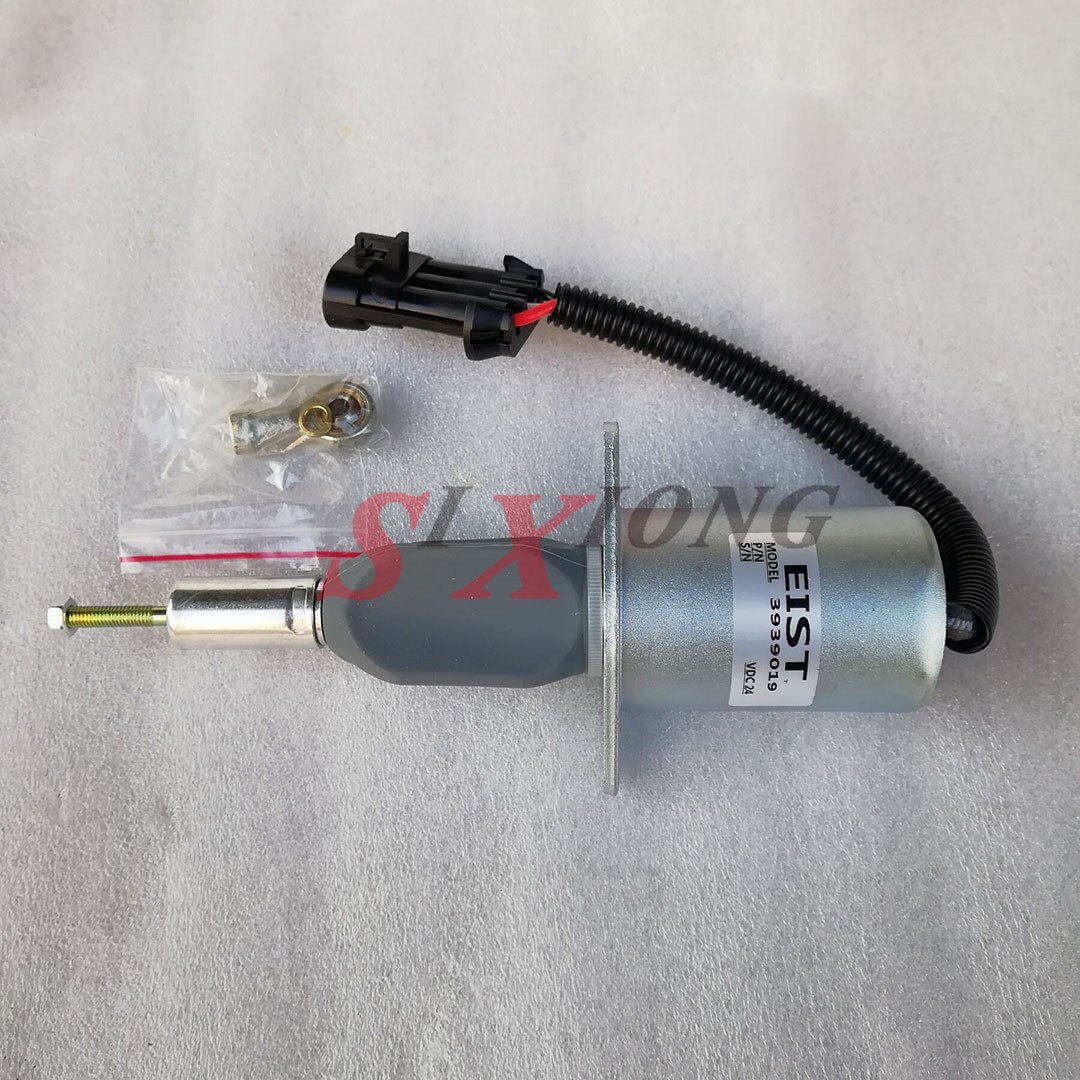 3939019 Excavator Parts 24V Flameout Stop Solenoid For Cummins