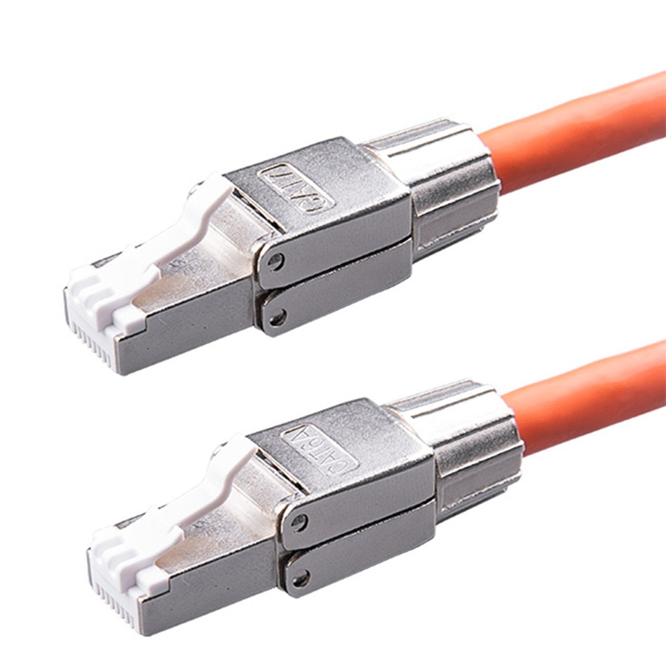 Cat7 Connector RJ45 Kat 7 Conector Stp Afgeschermde Ethernet 8P8C Plug Tool Gratis Verbinding Herhaalbare Gebruik Voor 23-26AWG Kabel