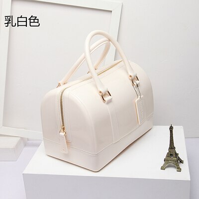 Estate Dolce Della Caramella Della Gelatina Del Silicone Borse Della Borsa Delle Donne Casual Tote Borse Delle Signore di Spalla Crossbody Borse Da Spiaggia Ragazze di Sesso Femminile Bolsos: White