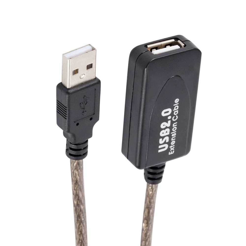 10m aktiva usb 2.0 förlängningskabel med repeater, en hane till en hona förlängningssladd