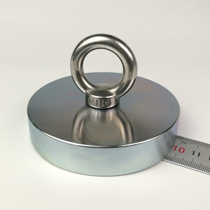 200-600Kg Magneet Sterke N52 Neodymium Permanente Magneet Vissen Magneten met Ring Super Imanes Magnetische Materiaal Base: D97  500KG