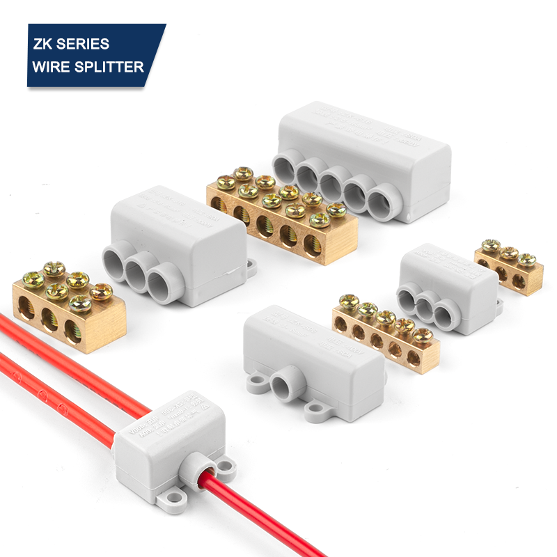 Alta potencia 1 entrada salida múltiple Cable empalme 60A/400V 1-6mm2 conector de Cable tornillo bloque de terminales de cableado 80A/1000V 2,5-16mm2