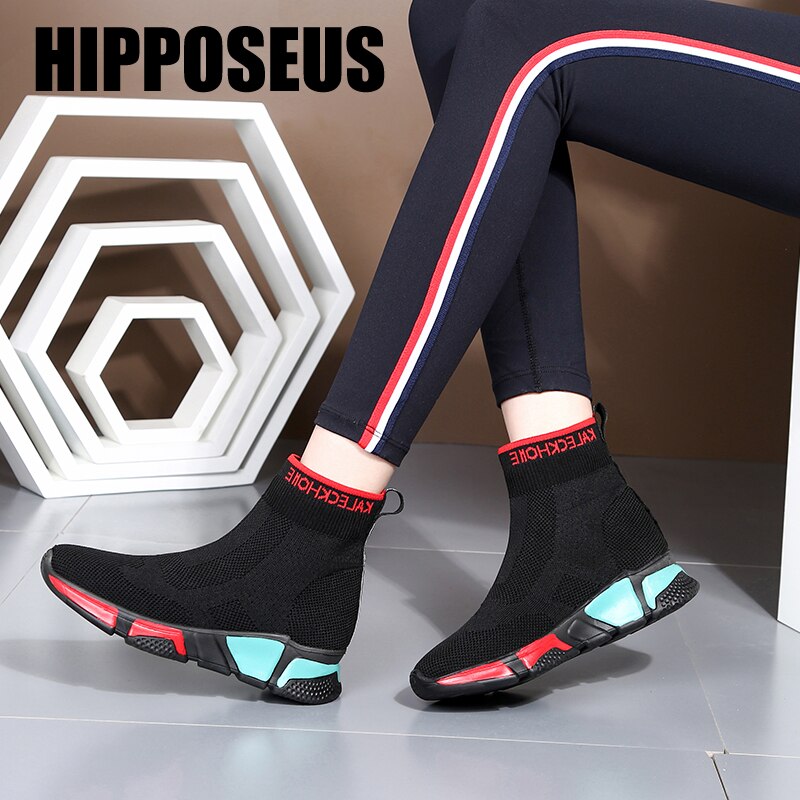 Hipposeus Women Dance Sneakers Girls Casual Shoes Sport Dance Shoes Women Breathable Fabric Ghost Step Dance Square Dance Shoes