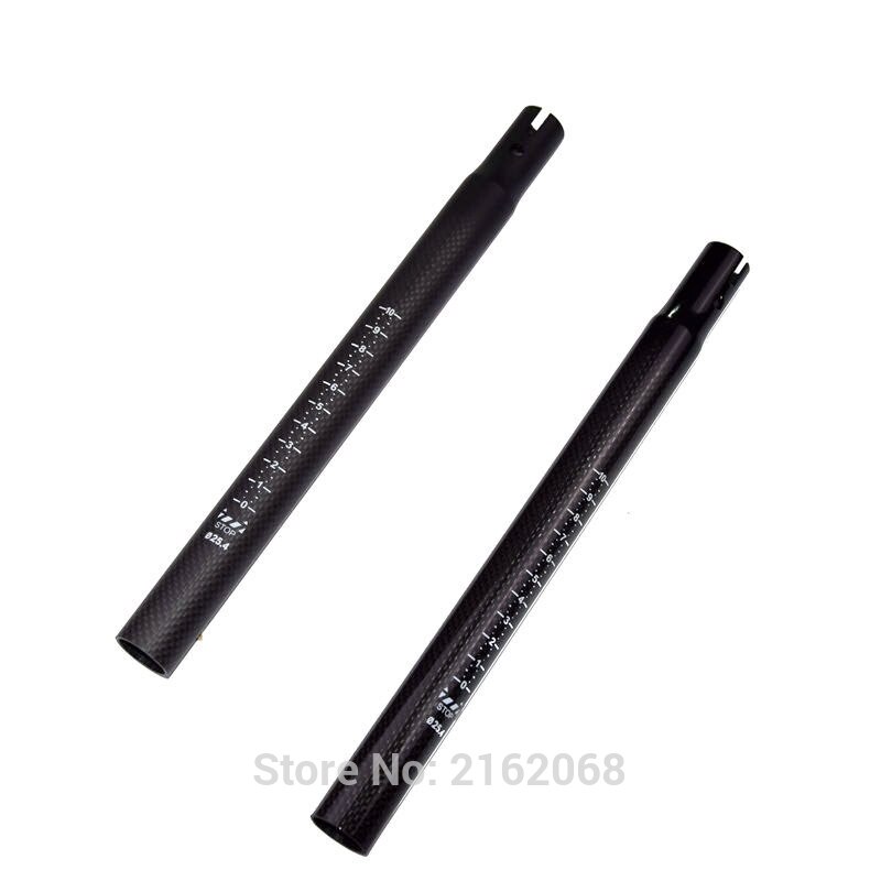Slide bil scooter push balance cykel glans mat 3k fuld kulfiber cykel sadelpind reducer rør 25.4/27.2*22.2mm gratis skib