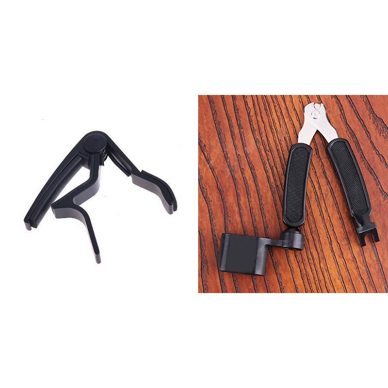 Een Hand Quick Change Capo Met 3 In 1 Gitaar Peg String Winder + String