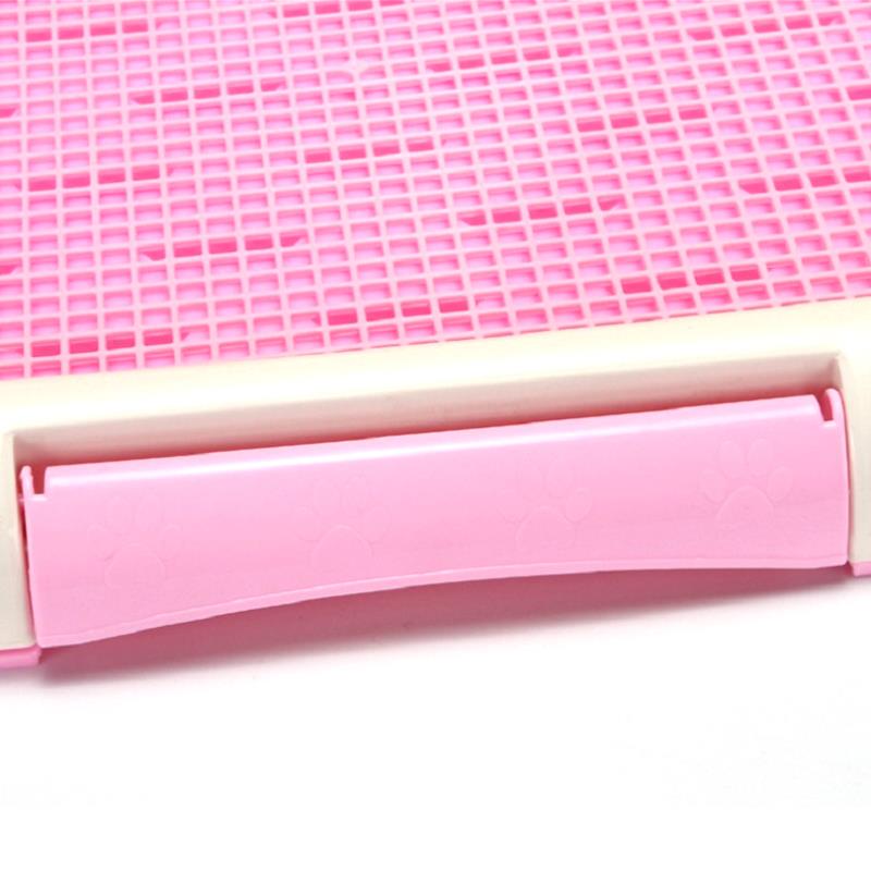 Portátil Baño para perros mascota bandeja con rejilla con columna urinario de PIs de formación higiénico, fácil de limpiar interior mascota suministros