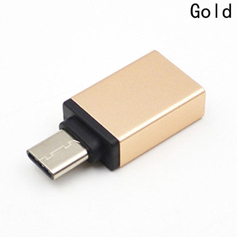 USB-C Type-C To USB OTG Mini Adapter 3.0 Converte For Samsung Galaxy Note8 High Speed certified Cell Phone Accessories Charger: Gold