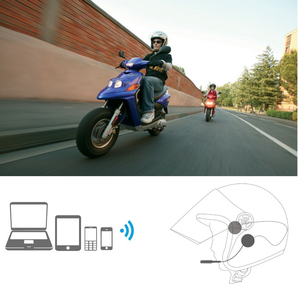 Motorfiets bluetooth handsfree hoofdtelefoon helm speaker motorfiets intercom handsfree bluetooth koptelefoon voor motorhelm