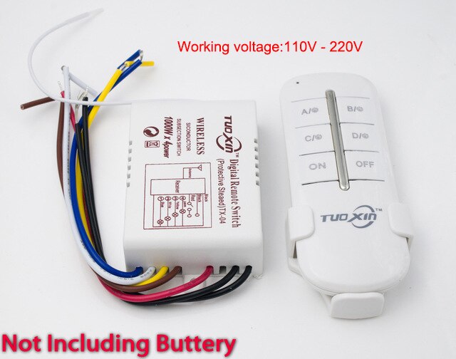 FAI DA TE 1/2/3/4 Modi 220 V Telecomando Digitale Senza Fili A Distanza Interruttore di Controllo in poi / spento 220 V 220 V Interruttore di Controllo Della Luce Della Lampada per la Luce di Lampadina