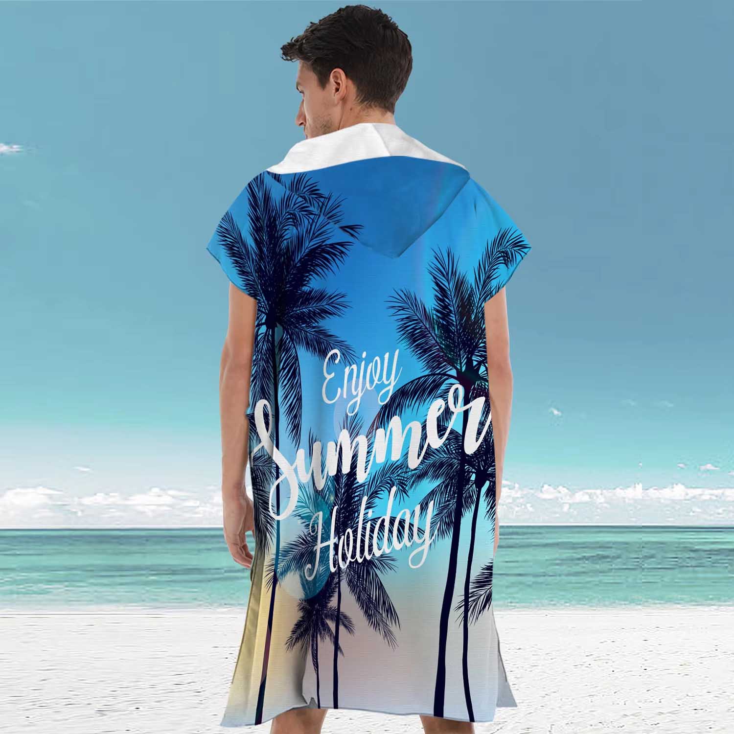 Surfponcho, waterabsorberende capuchon, microvezel strandlaken, badhanddoek, zwemhanddoek, wetsuit poncho voor volwassenen: Rood