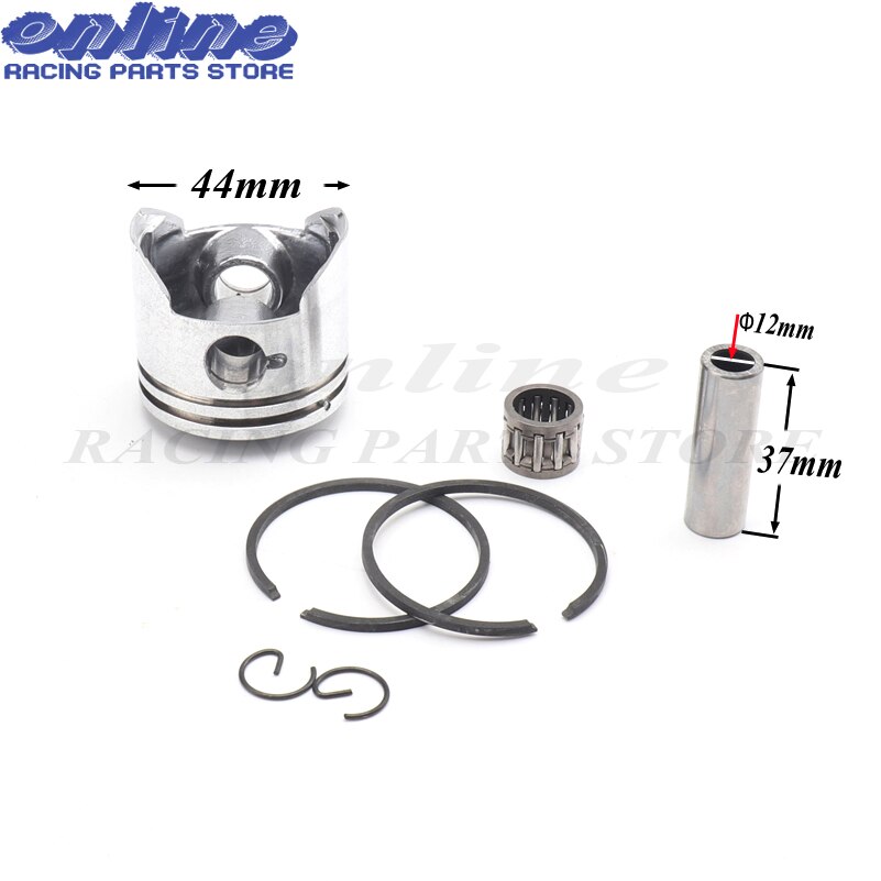 44mm Cyinder Piston kit set For 49cc 2 stroke engine Mini Moto Dirt ATV Quad Pocket Bikes Motorcycle Motorbike Parts