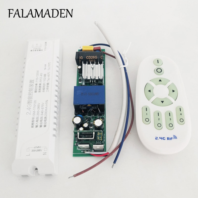Justering af farvetemperatur og dæmpbar led transformer 2.4g fjernbetjening led driver isoleret og sikker intelligent strømforsyning