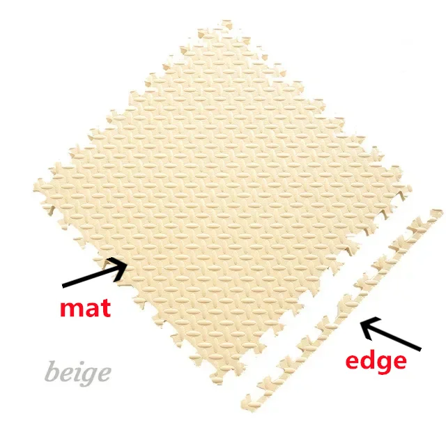4Pcs Verdikking Mat Voor Kids Kinderen Schuim Vloer Kinderen Stiksels Kruipen Klimmen Thuis Slaapkamer Woonkamer Tatami Spelen mat: beige