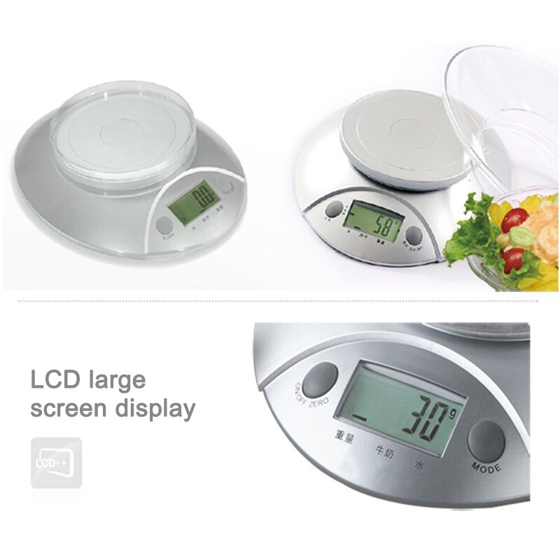 Matvåg med skål digital köksvikt för matlagning bakning och bantning med lcd display dtt 88