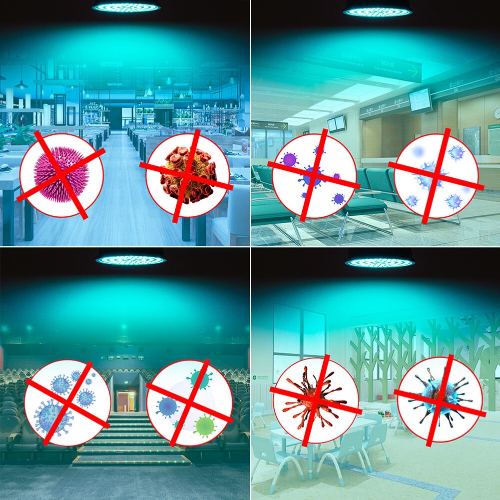 LED UVC Sterilizer Light UV Ozone Germicidal Lamp Bulb 110V E27 Germicidal Sterilization Light Bulb Ultraviolet Light Kill Mite