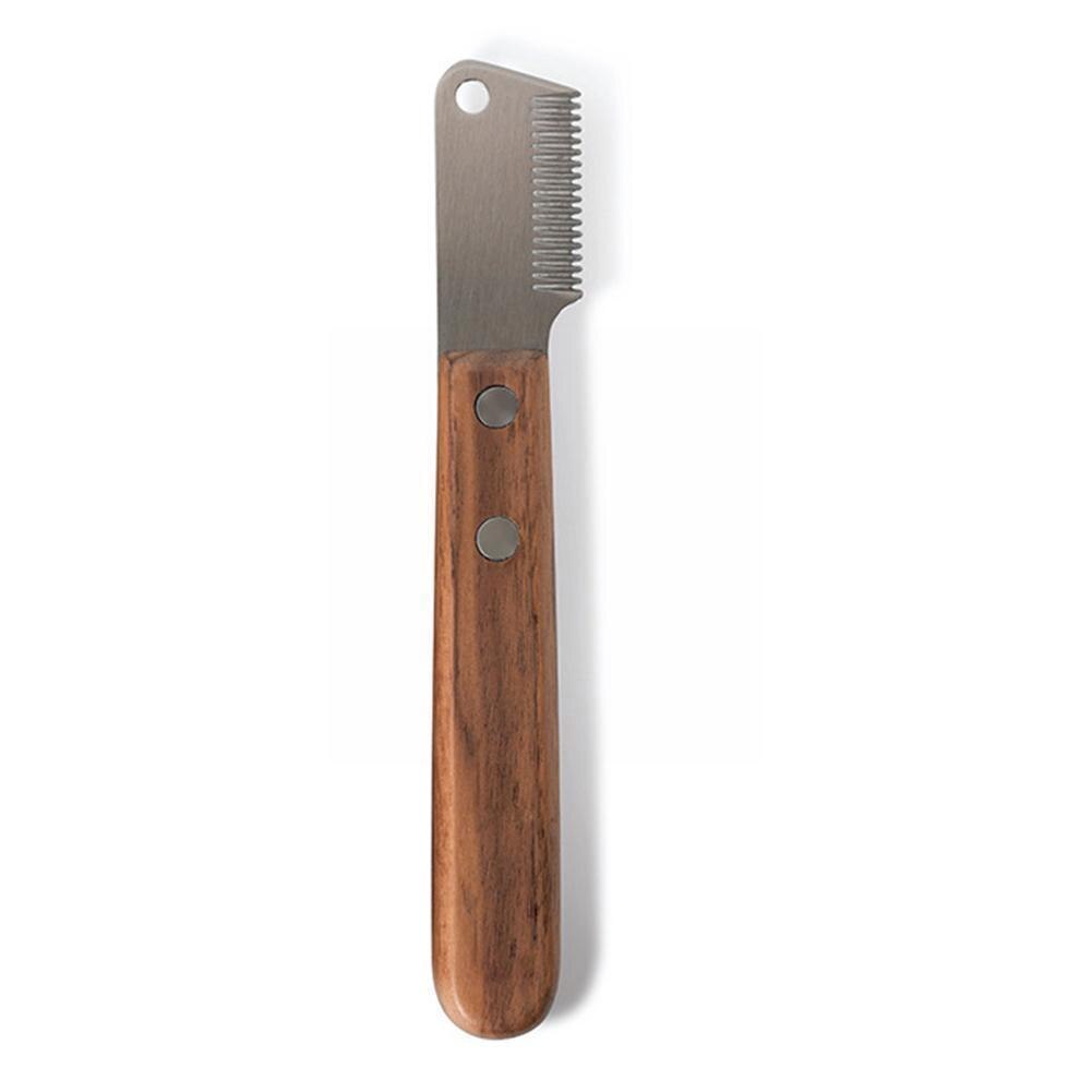 Haustier ist hingefallen Trimmen Dematting Pinsel Katze Pflege Hund Werkzeug Haar Hund Kamm Griff Liefert Strippen Messer Entfernung X5O1