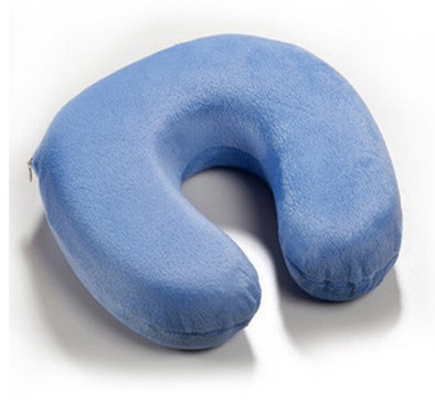 Memory Foam Pillow Nek U-vorm U-vormige Hoofdsteun Auto Flight Travel Soft Nursing Kussen 5: Sky Blue