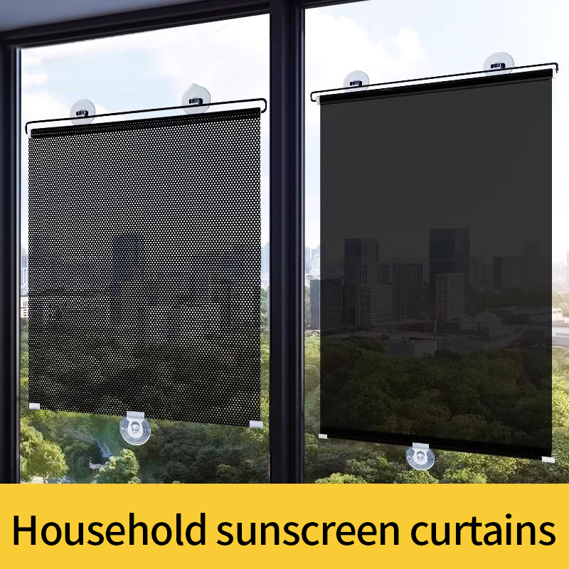 Einziehbarer Sonnenschutz-Rollvorhang, Auto-Sonnenschutz, Schlafzimmer, Küche, Sonnenschutzvorhang, Wärmedämmung, Rollladen-Schattenvorhang