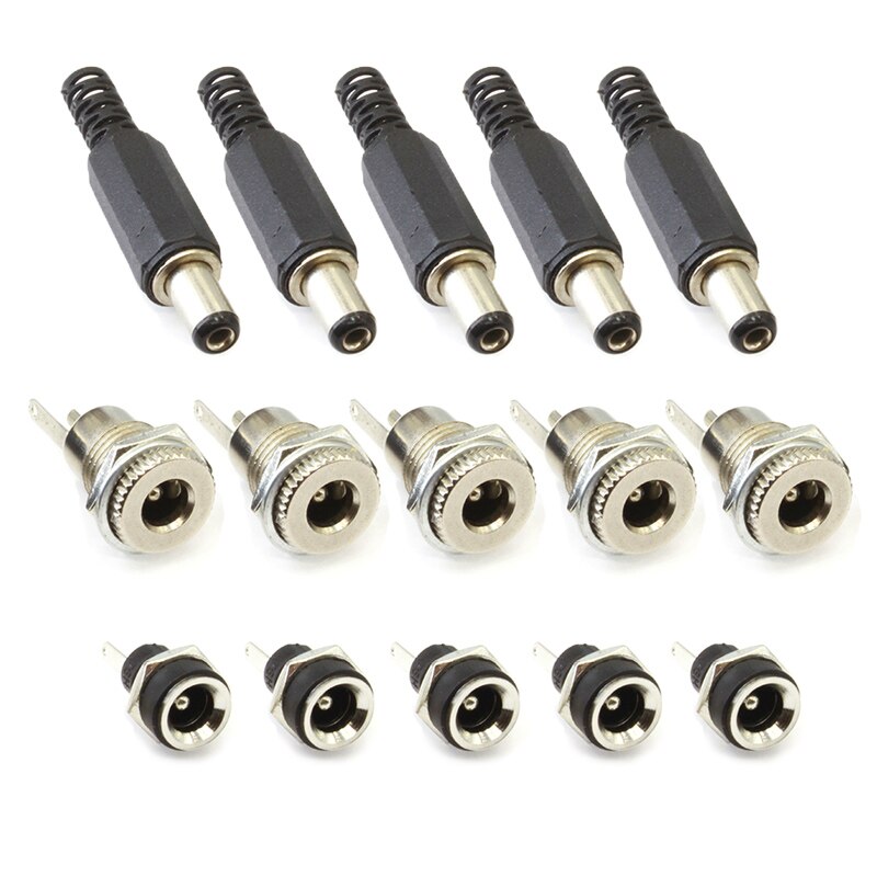 DC 5.5x2.1 Power Wire Connector Conjunto Feminino Plug Cable Waterproof Jack Tomada Electrico 5.5x2.5 Interface Socket Conector: 5. As photo / 5.5x2.5
