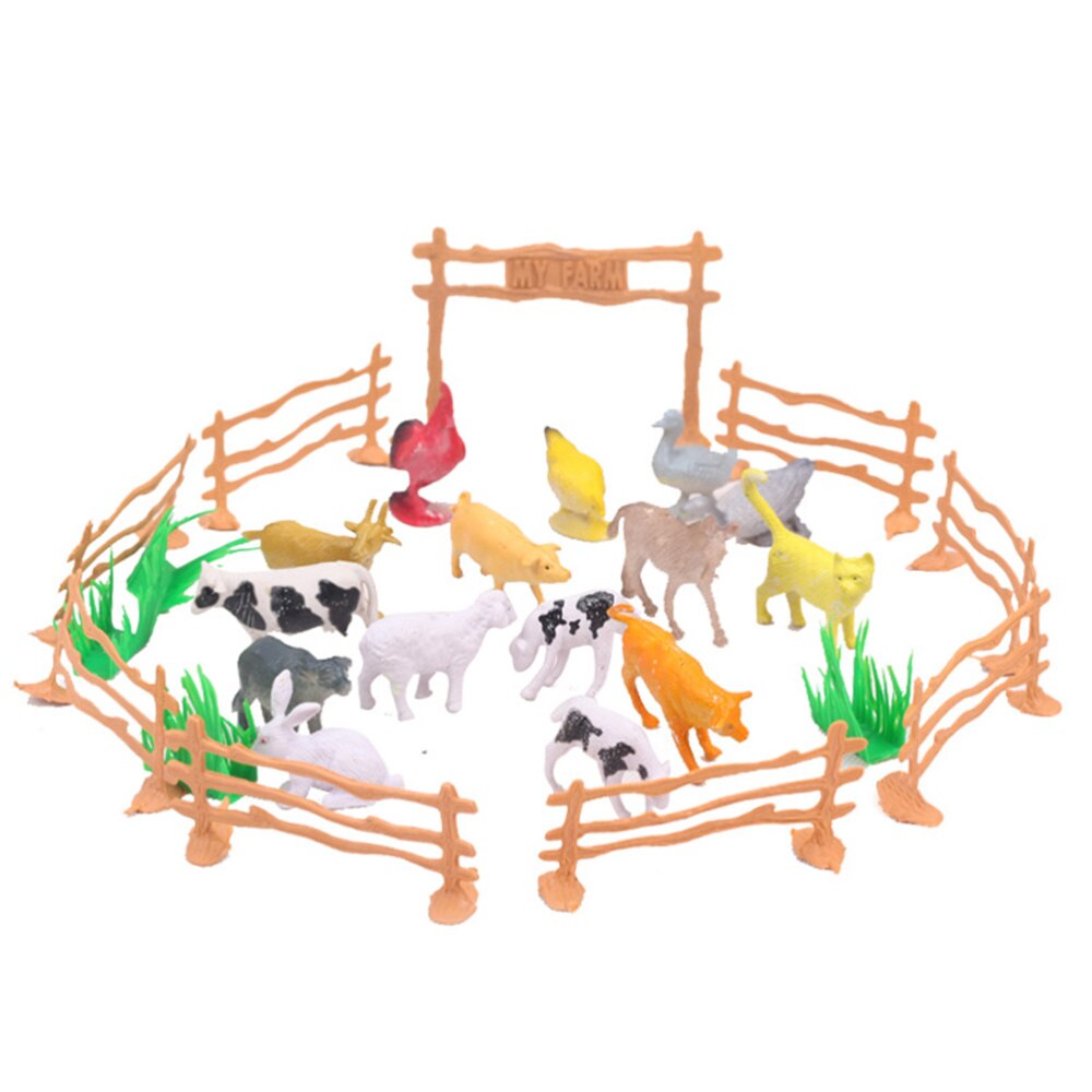 15PCS Realistic Farm Animals Figures Animals Zoo-Fun Toys for Children: Default Title