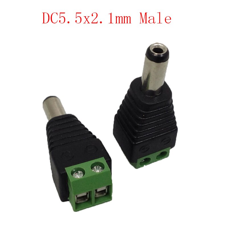 4/10pcs DC5.5x2.1 Plug mannelijke of Vrouwelijke Kabel Draad Connector Voor LED Strip Lassen LED Strip Adapter connector: male / 4pcs