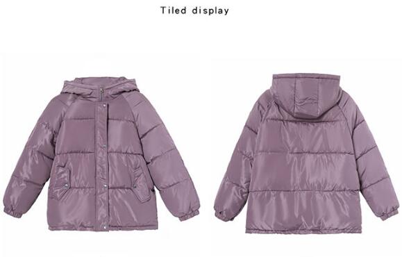 Barsel vinter outfit løs bomuld frakke ensfarvet langærmet plus size hætte bomulds vatterede jakker gravid kvinde outwear