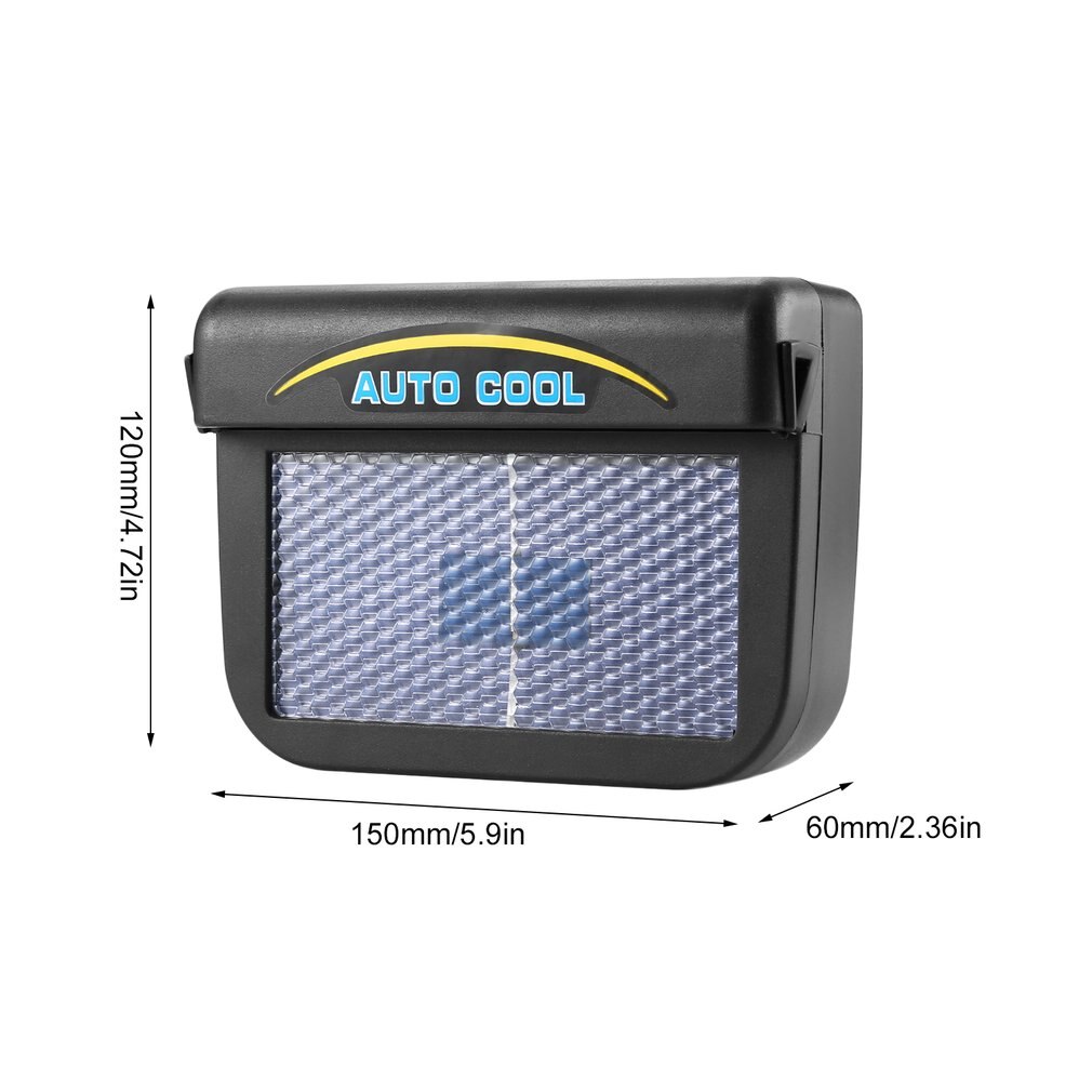 Solar Power Car Auto Air Vent Cool Fan Cooler Ventilation System Radiator Fan Exhaust Heat Fan Automobile Fan with Rubber