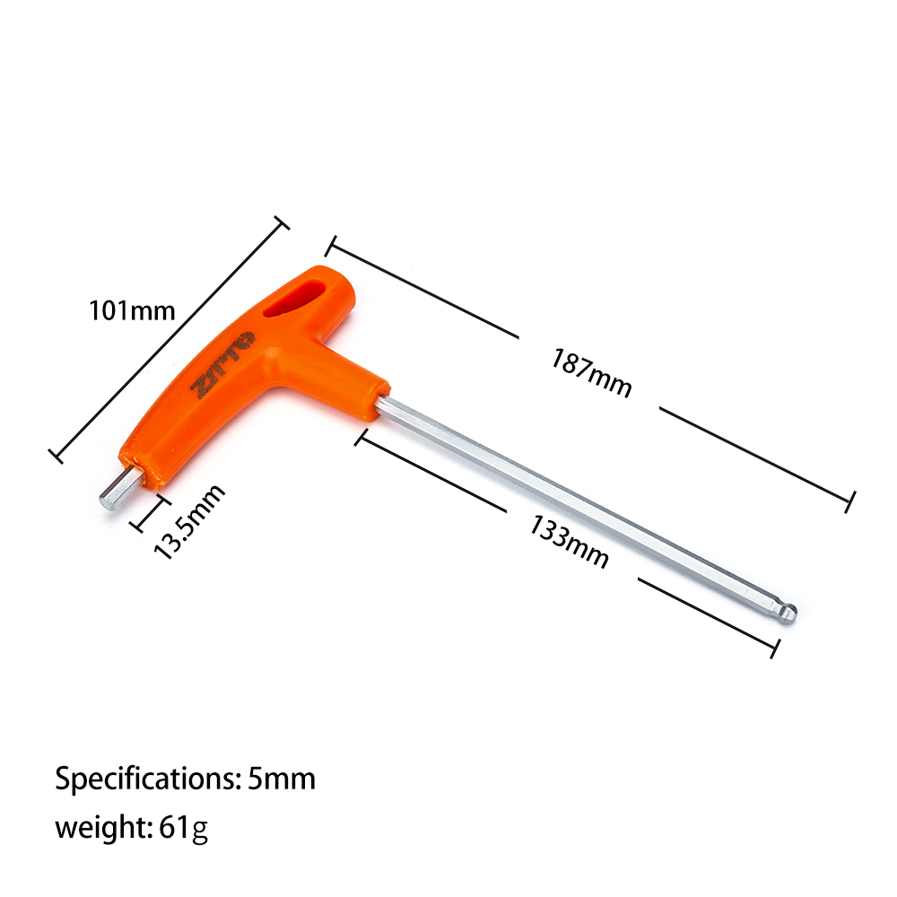 ZTTO llave hexagonal Universal llave Allen herramienta de mano 2/2, 5/3/4/5/6/8/10mm adaptador de presión rápida bola/cabeza plana acero cromado: naranja