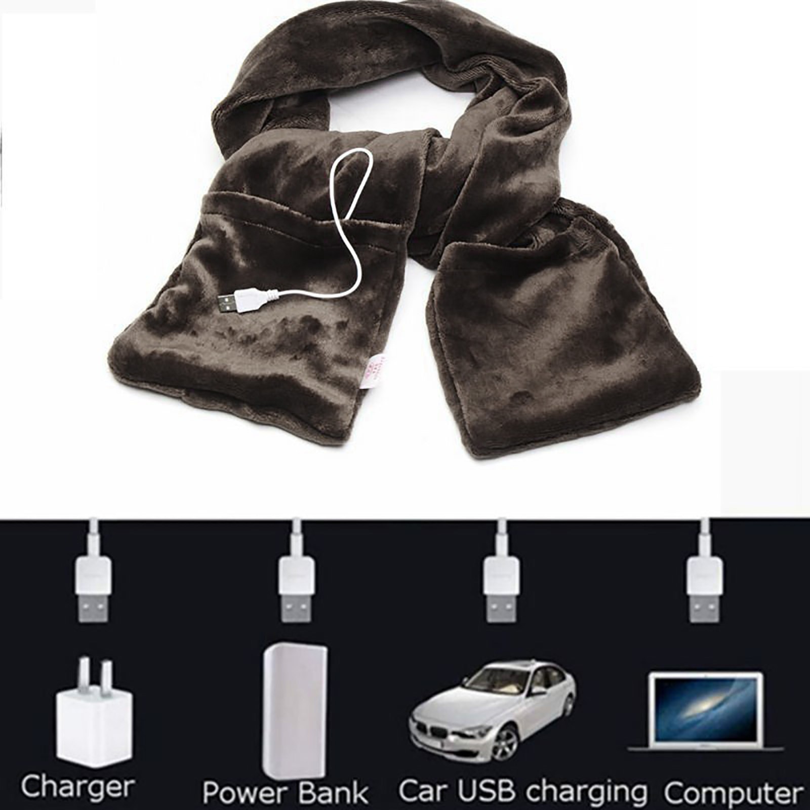 USB Heating Scarf Heating Shawl Scarf Cold Protection Products Heating Products Heating Scarf blanket winter
